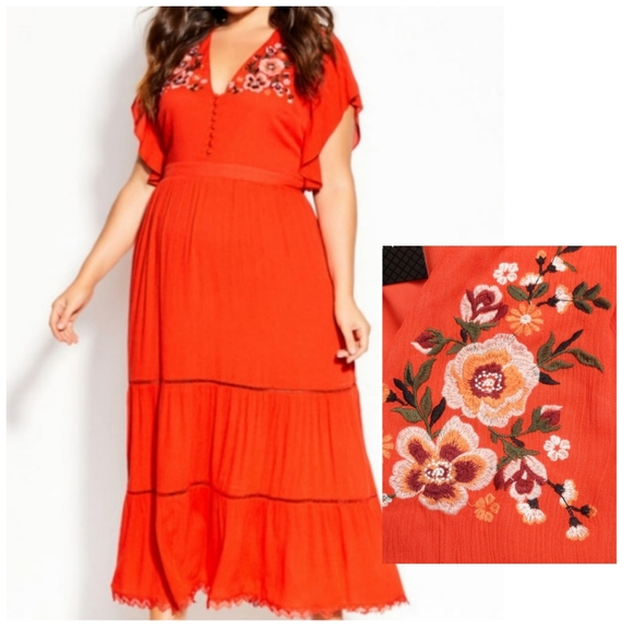 City Chic Dresses & Skirts - NWT City Chic Sunset Maxi Tigerlily
